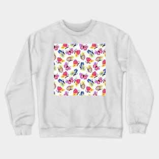 Butterfly White Crewneck Sweatshirt